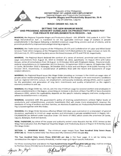 national wages and productivity commission 2024|DEPARTMENT OF LABOR AND EMPLOYMENT STATEMENT .